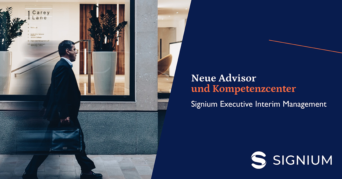 Signium Executive Interim gewinnt neue Advisor und stärkt Kompetenzteam